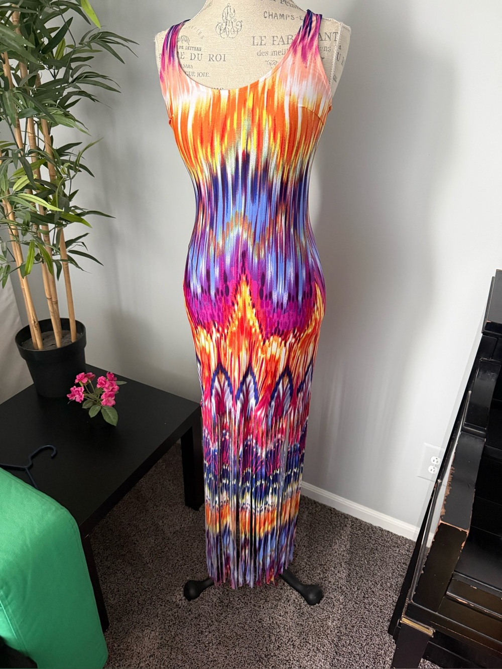 Venus Dress size small women maxi dress fringe - Picture 2 of 6